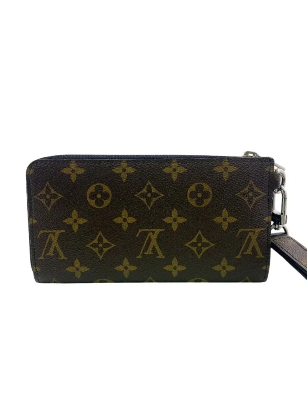 Louis Vuitton L-Shaped Zipper Clutch Strap Removable Zippy Dragonne Monogram